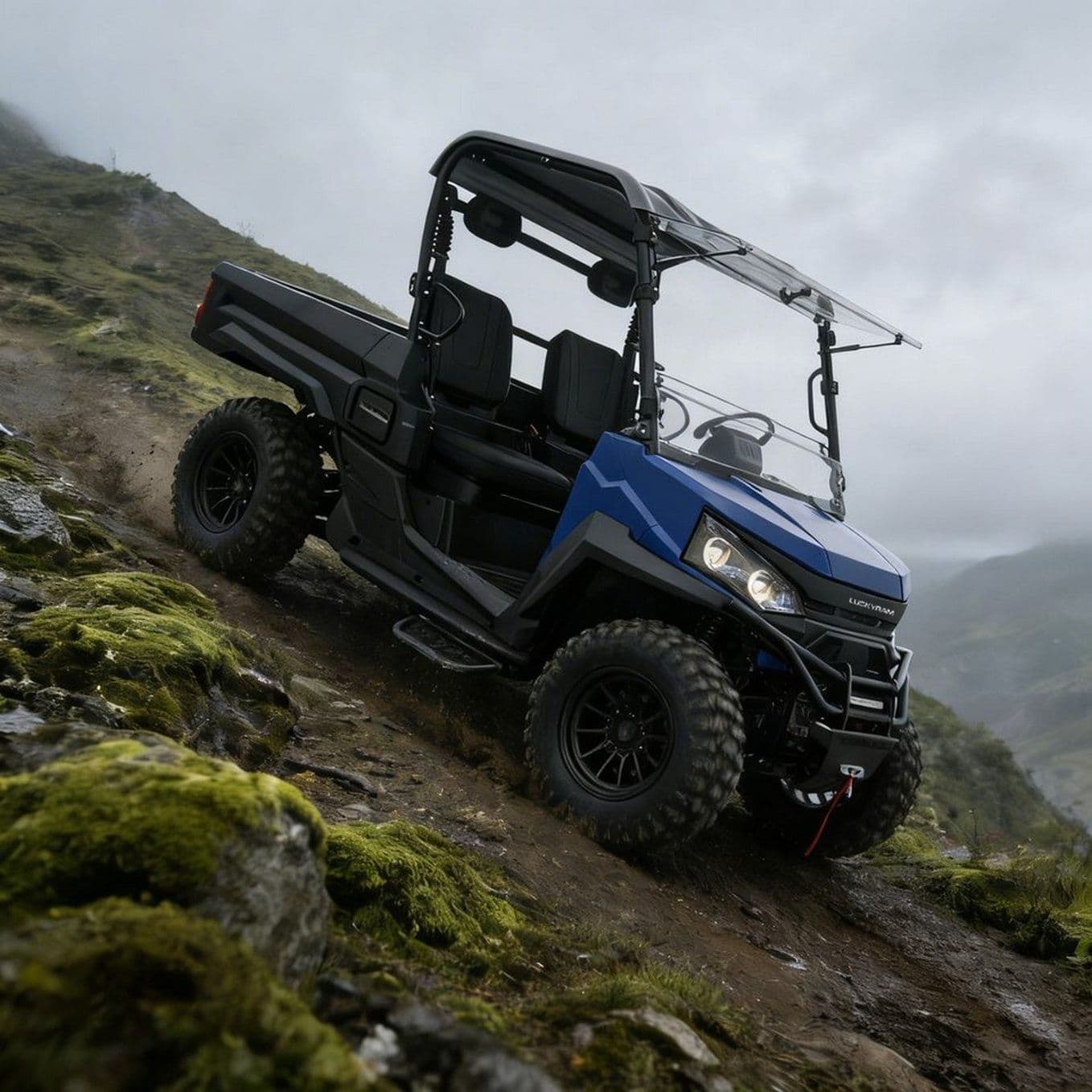 10KW ACモーター4WD UTV 73.6V 150Ah 670kg積載400mmウェーディング