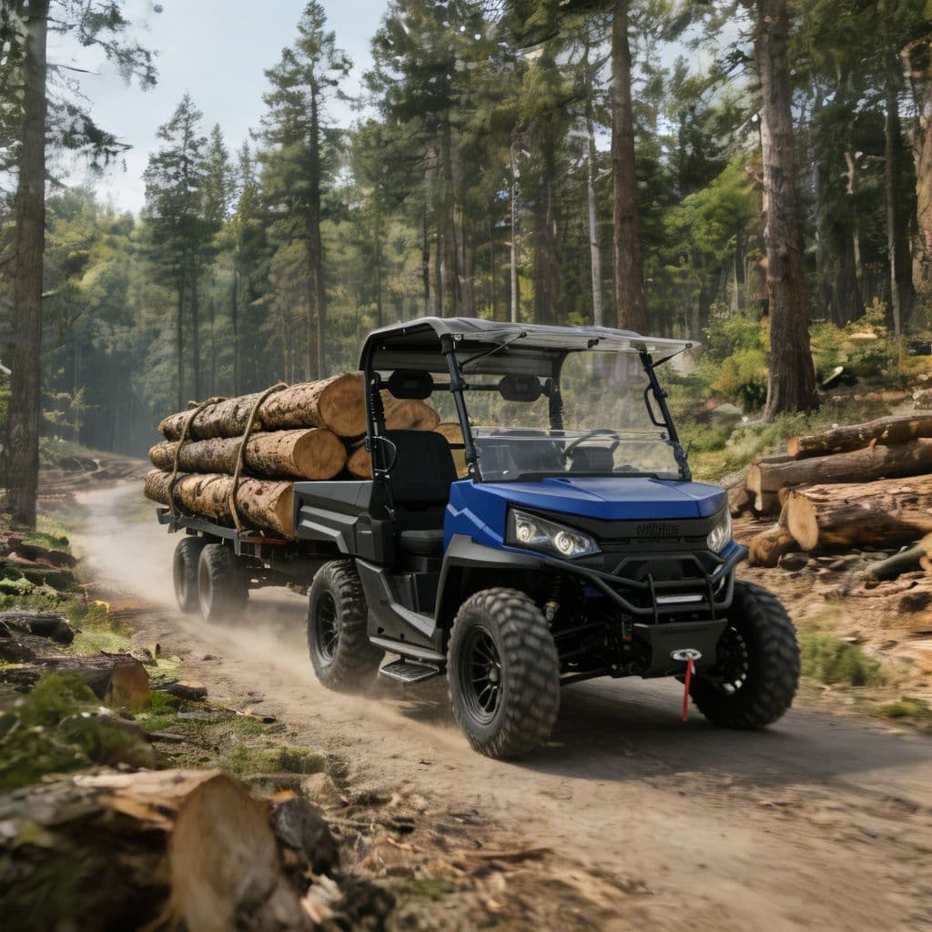 狩猟現場用4WD電動UTV 73.6VリチウムバッテリーPKEキーレス