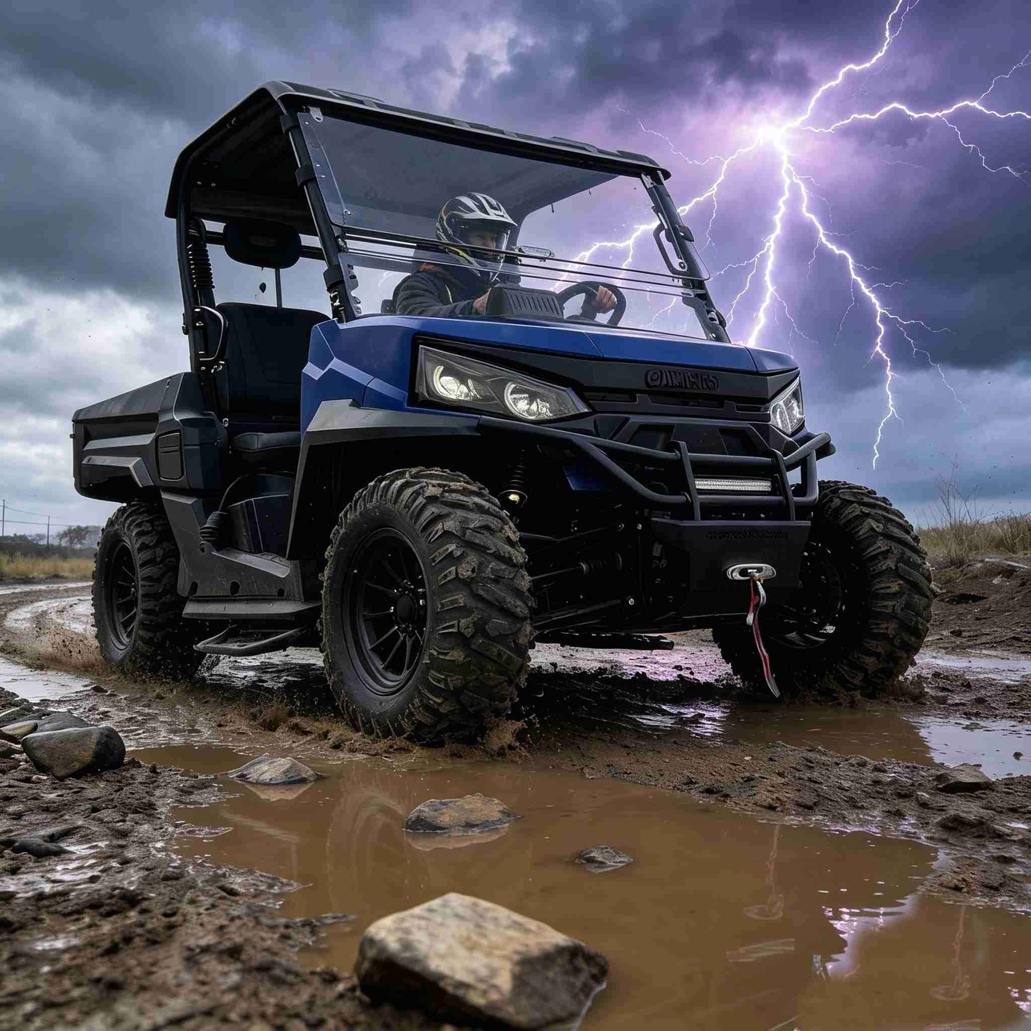 4WD オフロード UTV 73.6V 1000kg 牽引 400A コントローラー 150Ah