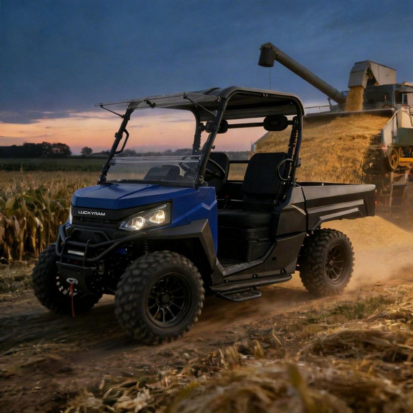 電気 UTV ヘビーデューティ 4WD 72V 10KW AC モーター 350kg 積載