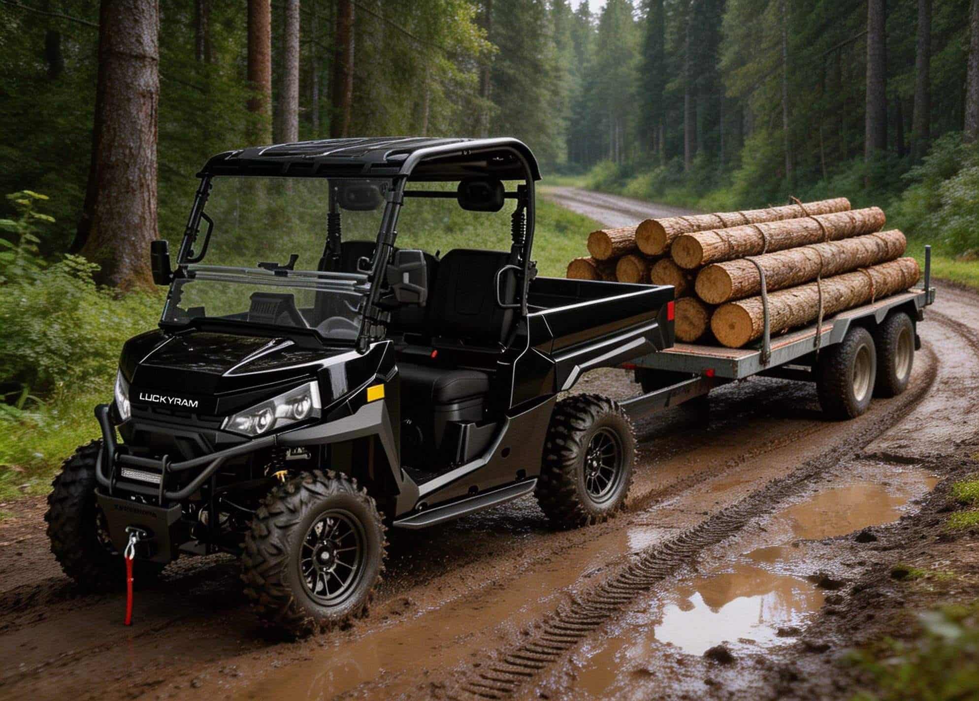 ファームヘビーデューティUTV 4WD 10KW ACモーター73.6V 400Aコントローラー