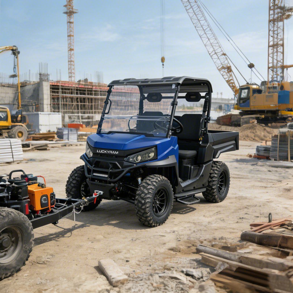牧場作業UTV 4WD 10KW ACモーター670kg積載1000kg牽引